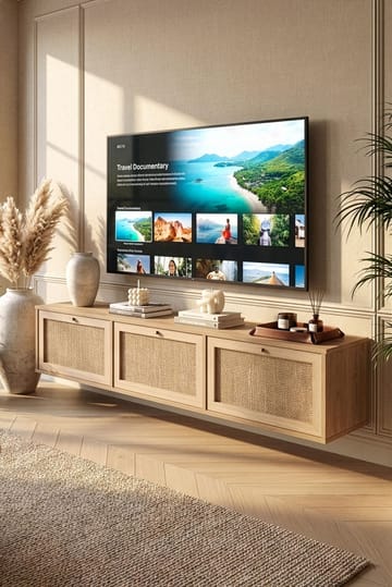 TV-benk Hanah Home Dune (180 x 35,6 x 32 cm) Eik - Eik - Møbler - TV- & Mediamøbler - TV benk & mediabenk