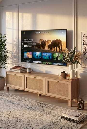 TV-benk Hanah Home Dune (180 x 45,6 x 32 cm) Eik - Eik - Møbler - TV- & Mediamøbler - TV benk & mediabenk