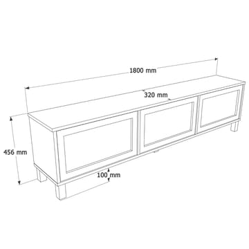 TV-benk Hanah Home Dune (180 x 45,6 x 32 cm) Eik - Eik - Møbler - TV- & Mediamøbler - TV benk & mediabenk
