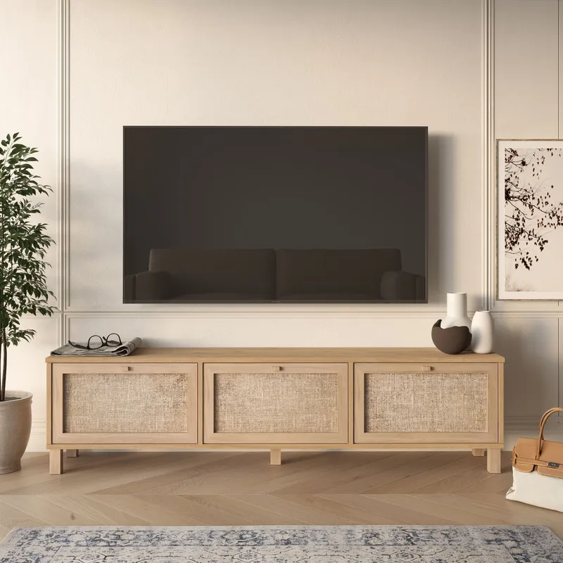 TV-benk Hanah Home Dune (180 x 45,6 x 32 cm) Eik - Eik - Møbler - TV- & Mediamøbler - TV benk & mediabenk