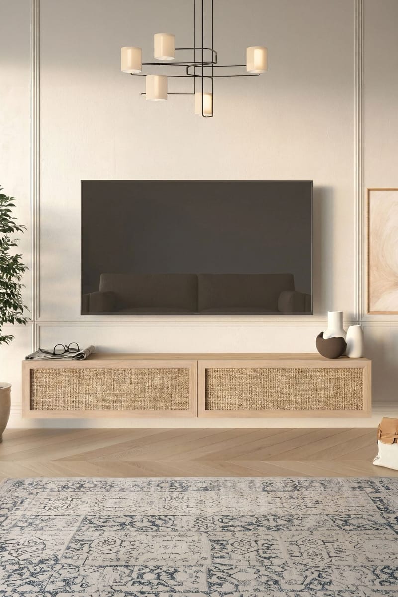 TV-benk Hanah Home Future (180 x 29,6 x 29,8 cm) Eik - Eik - Møbler - TV- & Mediamøbler - TV benk & mediabenk