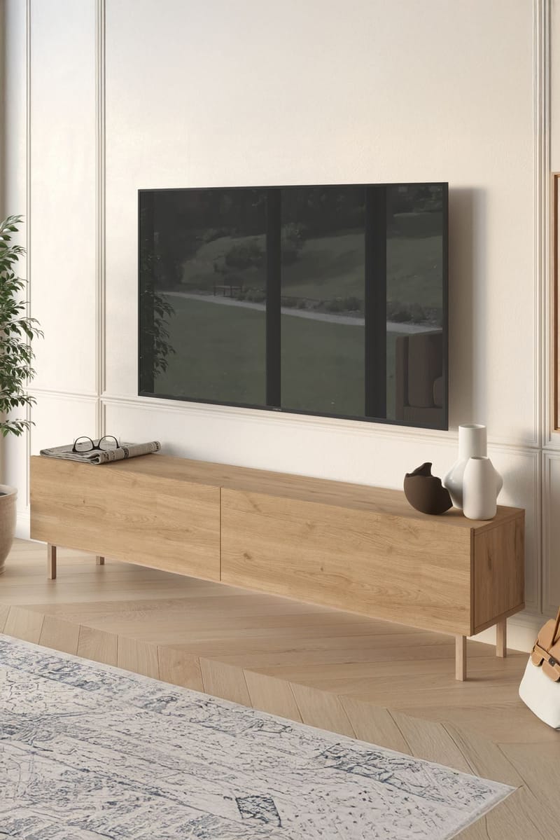 TV-benk Hanah Home Future (180 x 43,3 x 31,6 cm) Eik - Eik - Møbler - TV- & Mediamøbler - TV benk & mediabenk