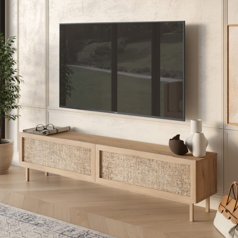 TV-benk Hanah Home Future V2 (180 x 43,3 x 31,6 cm) Eik - Eik - Møbler - TV- & Mediamøbler - TV benk & mediabenk