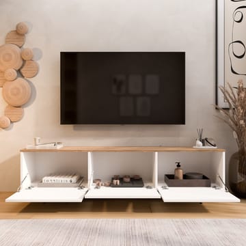 TV-benk Hanah Home Nord (180 x 45,6 x 32 cm) Hvit eik - Hvit og eik - Møbler - TV- & Mediamøbler - TV benk & mediabenk