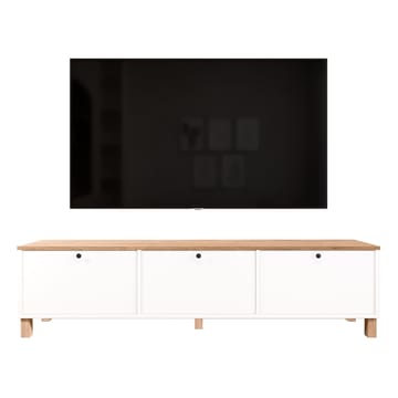 TV-benk Hanah Home Nord (180 x 45,6 x 32 cm) Hvit eik - Hvit og eik - Møbler - TV- & Mediamøbler - TV benk & mediabenk