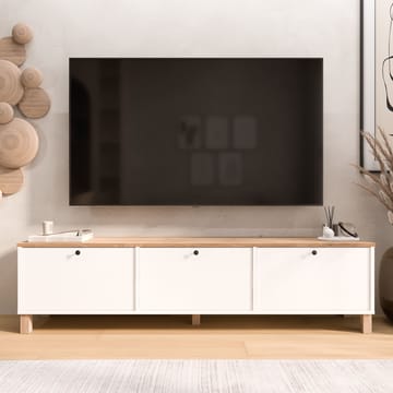 TV-benk Hanah Home Nord (180 x 45,6 x 32 cm) Hvit eik - Hvit og eik - Møbler - TV- & Mediamøbler - TV benk & mediabenk