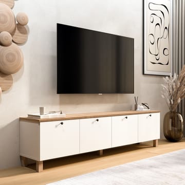 TV-benk Hanah Home Nord (180 x 45,6 x 34,1 cm) White Oak - Hvit og eik - Møbler - TV- & Mediamøbler - TV benk & mediabenk