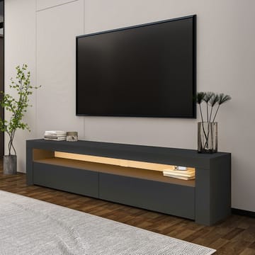 TV-benk Homitis Bati (150 x 46,8 x 36,8 cm) Antrasitt - Møbler - TV- & Mediamøbler - TV benk & mediabenk