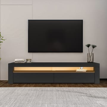 TV-benk Homitis Bati (150 x 46,8 x 36,8 cm) Antrasitt - Møbler - TV- & Mediamøbler - TV benk & mediabenk