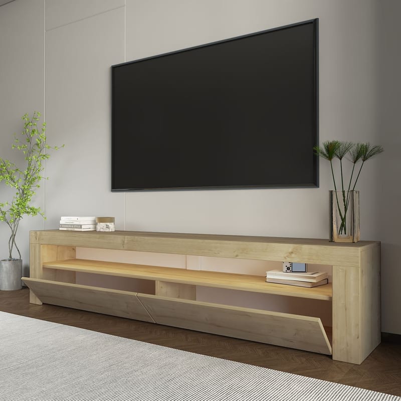TV-benk Homitis Bati (150 x 46,8 x 36,8 cm) Sapphire Oak - Møbler - TV- & Mediamøbler - TV benk & mediabenk