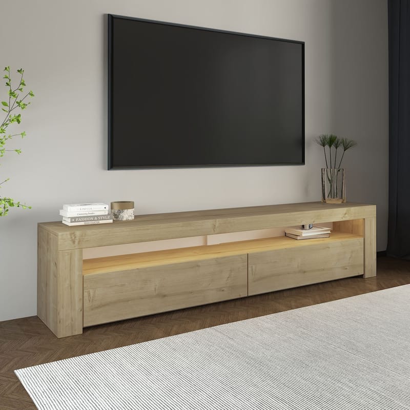 TV-benk Homitis Bati (150 x 46,8 x 36,8 cm) Sapphire Oak - Møbler - TV- & Mediamøbler - TV benk & mediabenk