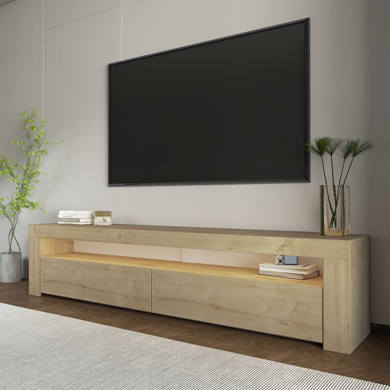 TV-benk Homitis Bati (150 x 46,8 x 36,8 cm) Sapphire Oak - Møbler - TV- & Mediamøbler - TV benk & mediabenk