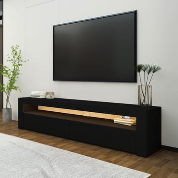 TV-benk Homitis Bati (150 x 46,8 x 36,8 cm) Svart - Møbler - TV- & Mediamøbler - TV benk & mediabenk