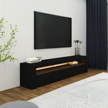TV-benk Homitis Bati (150 x 46,8 x 36,8 cm) Svart - Møbler - TV- & Mediamøbler - TV benk & mediabenk
