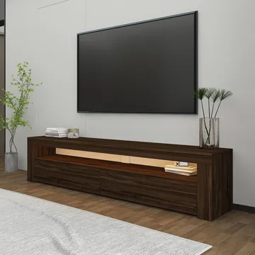 TV-benk Homitis Bati (150 x 46,8 x 36,8 cm) Valnøtt - Møbler - TV- & Mediamøbler - TV benk & mediabenk