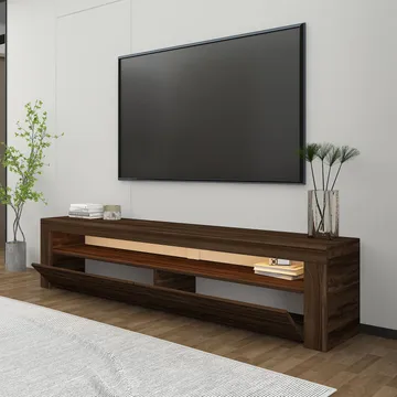 TV-benk Homitis Bati (150 x 46,8 x 36,8 cm) Valnøtt - Møbler - TV- & Mediamøbler - TV benk & mediabenk