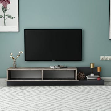 TV-benk Homitis Major (180 x 30 x 37 cm) Gordion marmor antrasitt - Gordion Marble/Anthracite - Møbler - TV- & Mediamøbler - TV benk & mediabenk