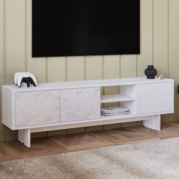 TV-benk Homitis Ravello (150 x 45 x 30 cm) Hvit marmor - Møbler - TV- & Mediamøbler - TV benk & mediabenk