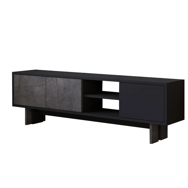TV-benk Homitis Ravello (150 x 45 x 30 cm) Marmor antrasitt
