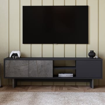 TV-benk Homitis Ravello (150 x 45 x 30 cm) Marmor antrasitt - Møbler - TV- & Mediamøbler - TV benk & mediabenk