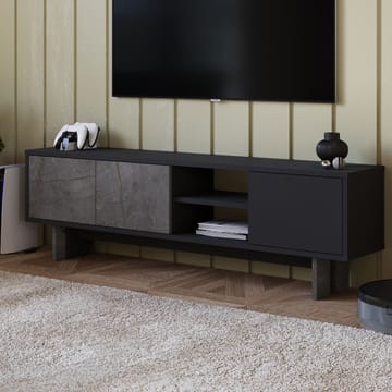TV-benk Homitis Ravello (150 x 45 x 30 cm) Marmor antrasitt - Møbler - TV- & Mediamøbler - TV benk & mediabenk