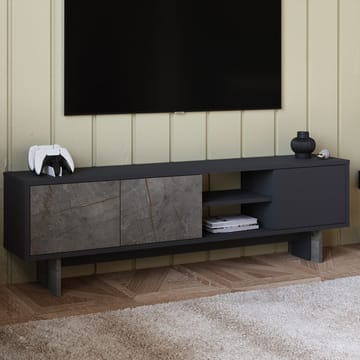 TV-benk Homitis Ravello (150 x 45 x 30 cm) Marmor antrasitt - Møbler - TV- & Mediamøbler - TV benk & mediabenk
