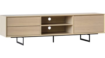 TV-benk Junionne 180x42x50 cm - Hvitpigmentert vokslakkert finért eik - Møbler - TV- & Mediamøbler - TV benk & mediabenk