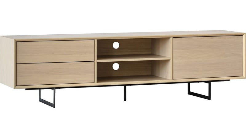 TV-benk Junionne 180x42x50 cm - Hvitpigmentert vokslakkert finért eik - Møbler - TV- & Mediamøbler - TV benk & mediabenk