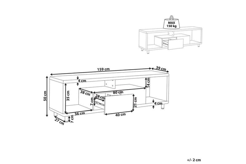 TV-benk Knox - Møbler - TV- & Mediamøbler - TV benk & mediabenk