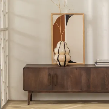 TV-benk Liya 150 cm - Mørkebrun - Møbler - TV- & Mediamøbler - TV benk & mediabenk