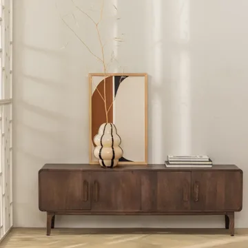 TV-benk Liya 150 cm - Mørkebrun - Møbler - TV- & Mediamøbler - TV benk & mediabenk