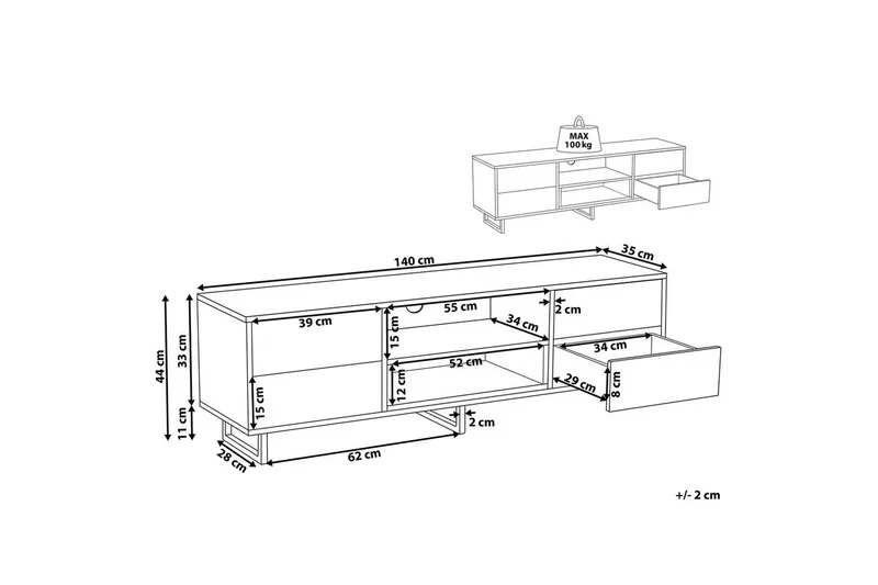 TV-benk Maine - Møbler - TV- & Mediamøbler - TV benk & mediabenk