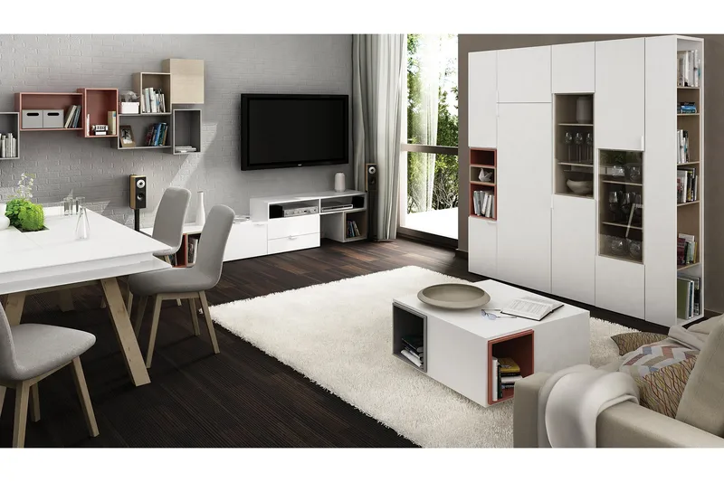 4YOU Mediabenk 187 cm Hvit - VOX - Møbler - TV- & Mediamøbler - TV benk & mediabenk