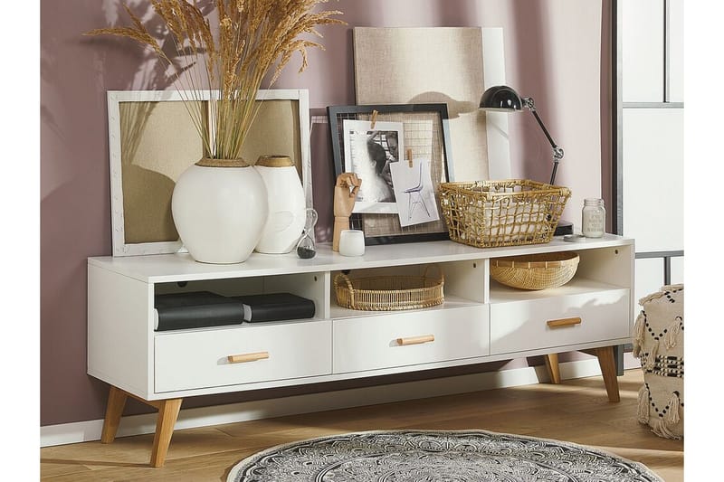 Alfambra TV-Benk 180 cm - Hvit - Møbler - TV- & Mediamøbler - TV benk & mediabenk