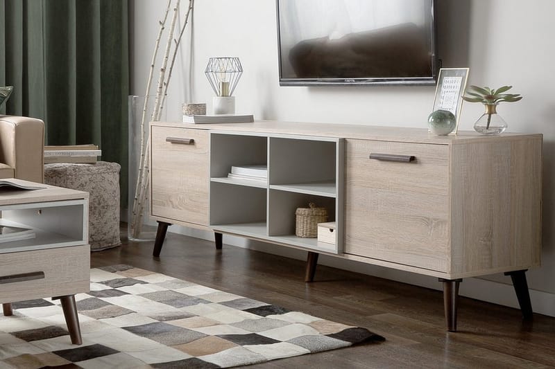 Alloa Tv-Benk 40x180 Cm - Svart - Møbler - TV- & Mediamøbler - TV benk & mediabenk