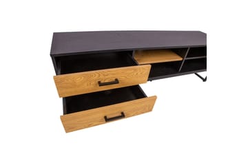 Amsterdam TV-nivå 160 cm Eik/Svart - Møbler - TV- & Mediamøbler - TV benk & mediabenk