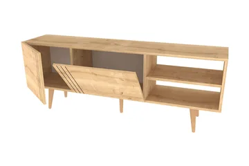 Andifli Frittstående TV-benk 160 cm med Oppbevaring i Eik - Beige - Møbler - TV- & Mediamøbler - TV benk & mediabenk