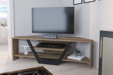 Andifli Gulvstående TV-benk 120 cm med Oppbevaring i Valnøtt - Brun - Møbler - TV- & Mediamøbler - TV benk & mediabenk