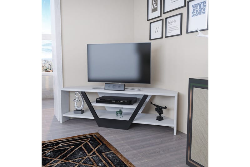 Andifli Tv-benk 120x36,8 cm - Hvit - Møbler - TV- & Mediamøbler - TV benk & mediabenk