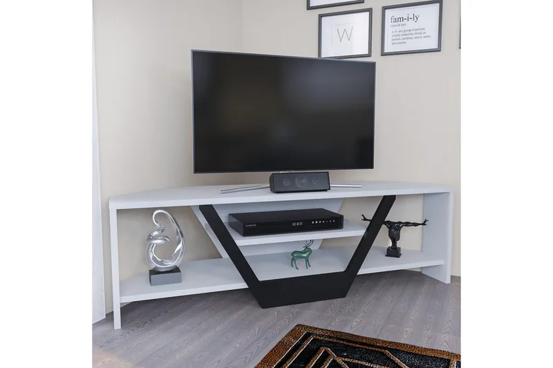 Andifli Tv-benk 120x36,8 cm - Hvit - Møbler - TV- & Mediamøbler - TV benk & mediabenk