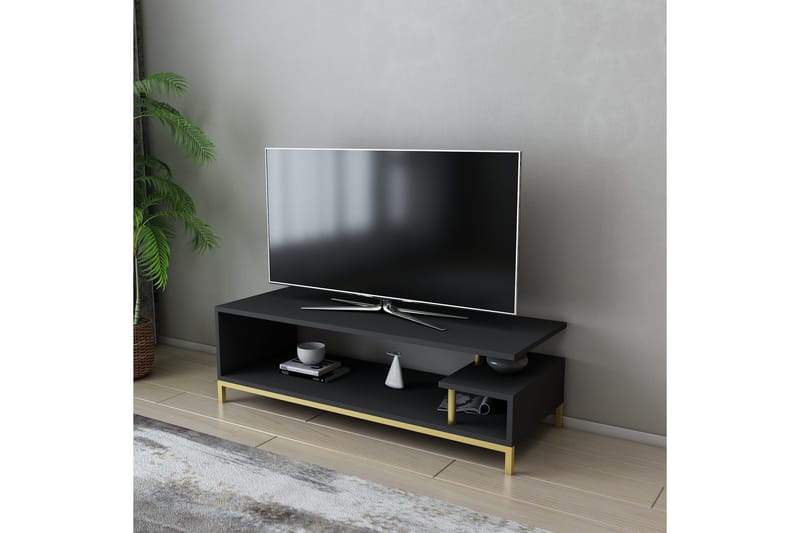 Andifli Tv-benk 120x37,6 cm - Gull - Møbler - TV- & Mediamøbler - TV benk & mediabenk