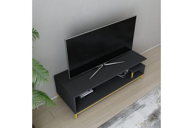 Andifli Tv-benk 120x37,6 cm - Gull - Møbler - TV- & Mediamøbler - TV benk & mediabenk