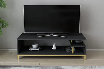 Andifli Tv-benk 120x37,6 cm - Gull - Møbler - TV- & Mediamøbler - TV benk & mediabenk
