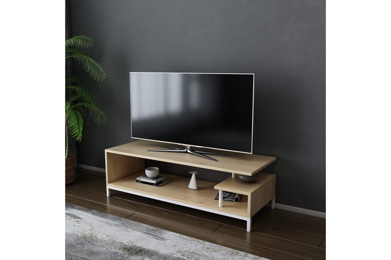 Andifli Tv-benk 120x37,6 cm - Hvit - Møbler - TV- & Mediamøbler - TV benk & mediabenk