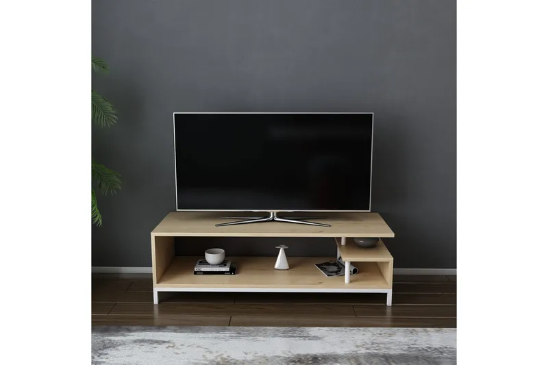 Andifli Tv-benk 120x37,6 cm - Hvit - Møbler - TV- & Mediamøbler - TV benk & mediabenk