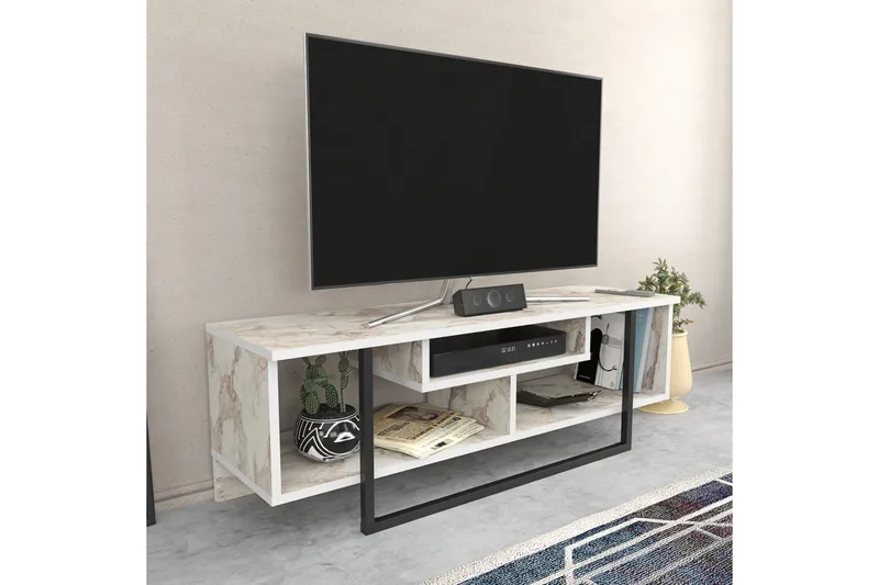 Andifli Tv-benk 120x40,2 cm - Hvit - Møbler - TV- & Mediamøbler - TV benk & mediabenk