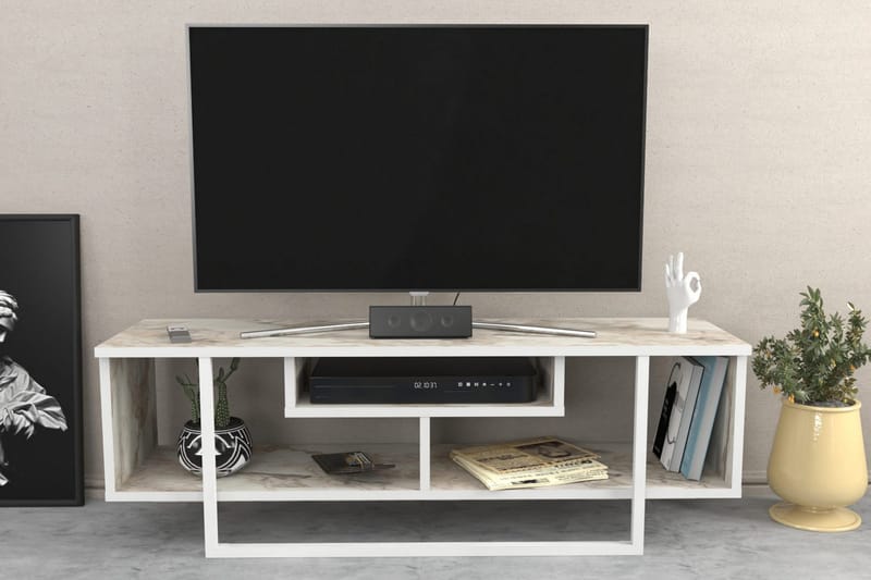 Andifli Tv-benk 120x40,2 cm - Hvit - Møbler - TV- & Mediamøbler - TV benk & mediabenk
