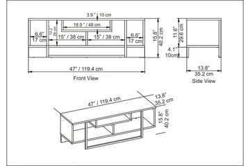 Andifli Tv-benk 120x40,2 cm - Svart - Møbler - TV- & Mediamøbler - TV benk & mediabenk