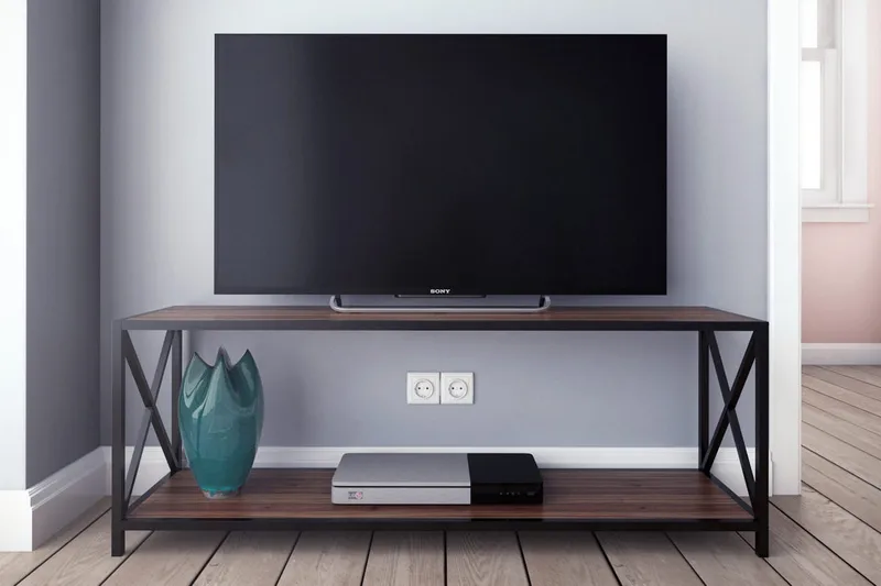 Andifli Tv-benk 120x45,7 cm - Brun - Møbler - TV- & Mediamøbler - TV benk & mediabenk