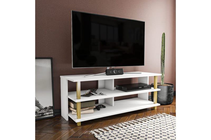 Andifli Tv-benk 120x47,4 cm - Gull - Møbler - TV- & Mediamøbler - TV benk & mediabenk